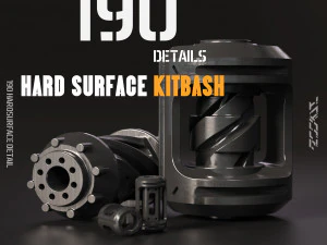 Hard Surface KITBASH190 DETAILS 3D Model