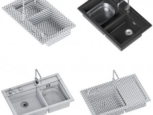 Olif 싱크대 및 수전 - Alveus Atrox 3D 모델