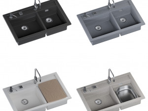 olif sink and faucet - alveus atrox 3D मॉडल
