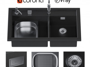 olif sink and faucet - alveus atrox 3D मॉडल