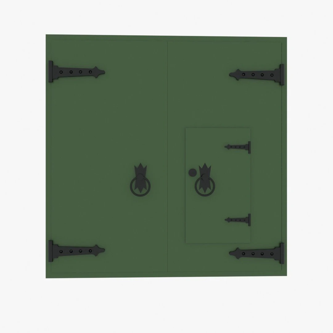 barn gates 3D Model .c4d .max .obj .3ds .fbx .stl .blend 