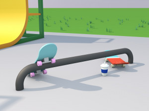 skatepark animate 3D 模型