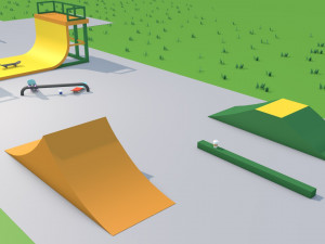 skatepark animate 3D 模型