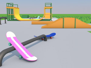 skatepark animate 3D 模型