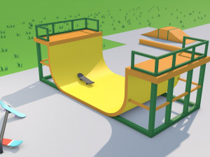 skatepark animate 3D 模型