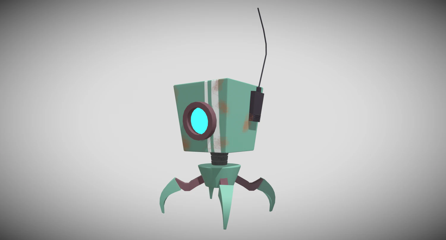 lowpoly robot 3D Model .c4d .max .obj .3ds .fbx .stl .blend