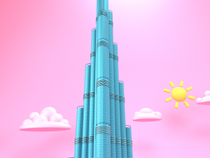 burj khalifa 3D Model