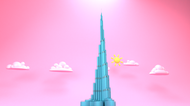 burj khalifa 3D Model .c4d .max .obj .3ds .fbx .stl .blend 