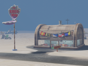 krusty krab by spongebob squarepants Modèle 3D
