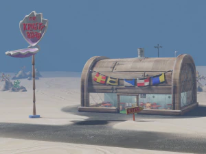 s&uuml;nger bob squarepants'tan huysuz yenge&ccedil; 3D Model