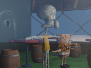 krusty krab by spongebob squarepants 3D Model