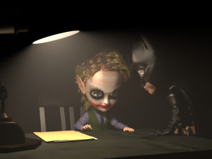batbaby and the joker baby 3D 模型