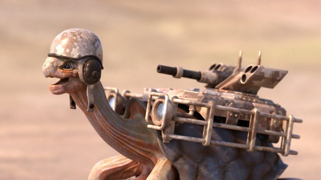 Turtle tank 3D 模型 .c4d .max .obj .3ds .fbx .stl .blend 