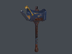 axe mail box 3D मॉडल