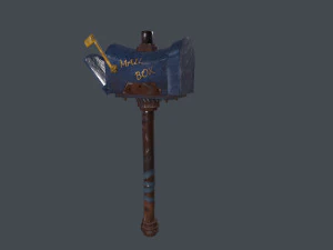 axe mail box 3D Model