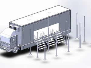 exhibition stand truck tent 3D Model