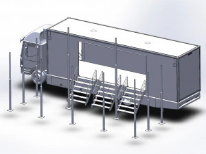 exhibition stand truck tent 3D Model