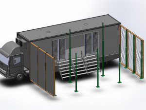 exhibition stand truck tent 3D Model