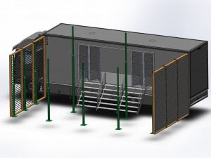 exhibition stand truck tent 3D Model