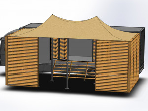 exhibition stand truck tent 3D Model
