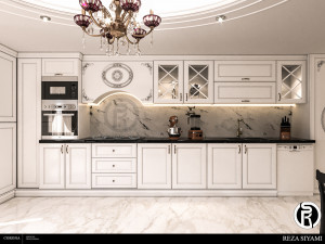neo classic kitchen 13 Model 3D