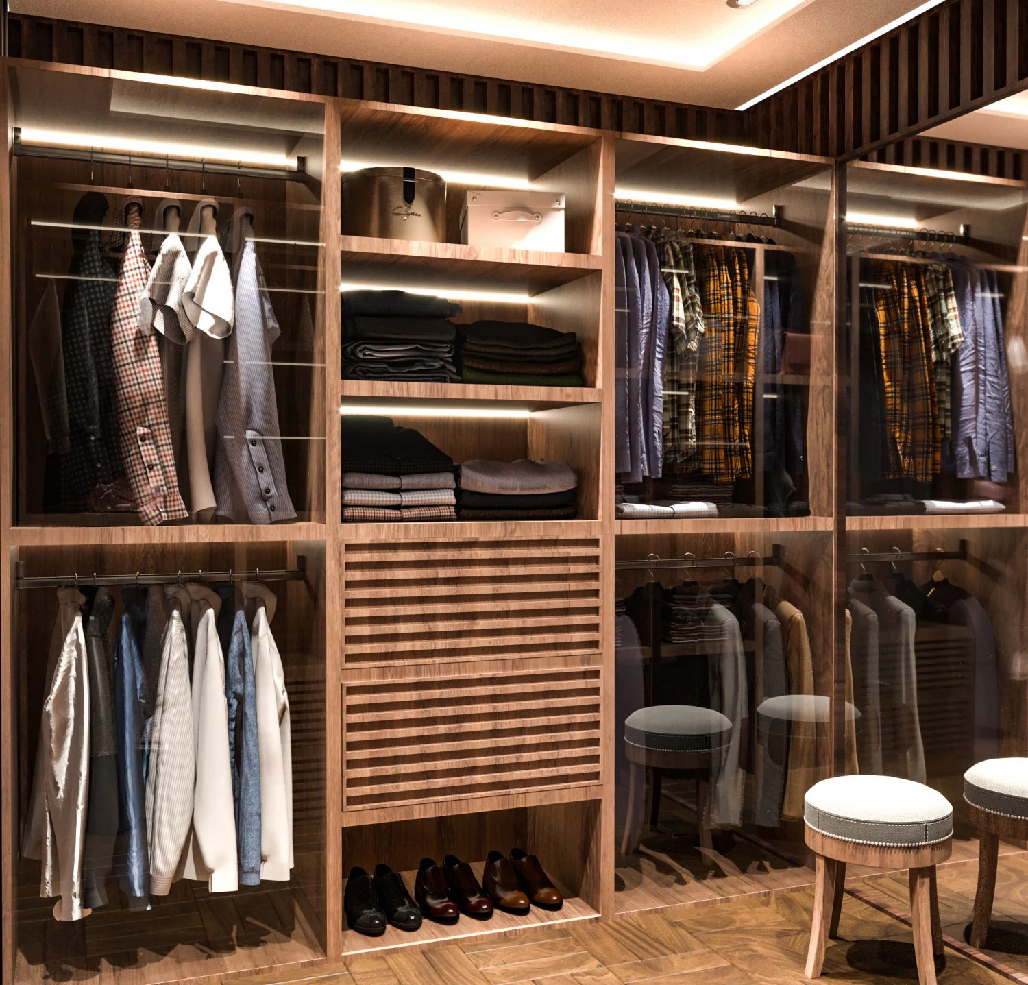 walking closet 3D Model .c4d .max .obj .3ds .fbx .stl .blend 