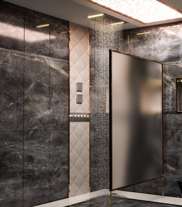 neo classic bathroom 3D Model .c4d .max .obj .3ds .fbx .stl .blend 