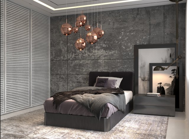 modern bedroom Modello 3D .c4d .max .obj .3ds .fbx .stl .blend