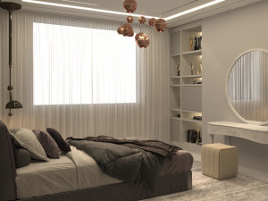 modern bedroom Modello 3D