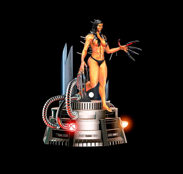 3d sculpture lady deathstrike x 3D Принт Модель .c4d .max .obj .3ds .fbx .stl .blend 