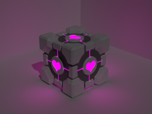 companion cube from portal2 videogame 3D 模型