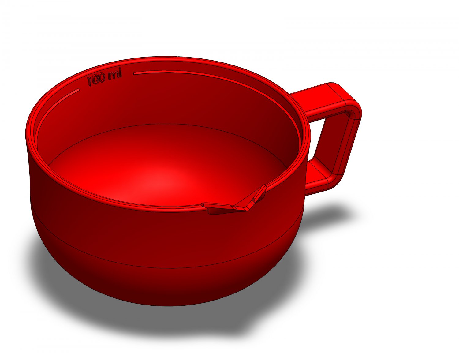 Measuring cup suitable for 3D print 3D model 3D printable