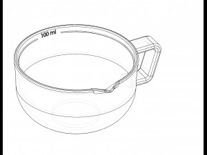 measuring cup suitable for 3d print 3d print model 3D 프린트 모델