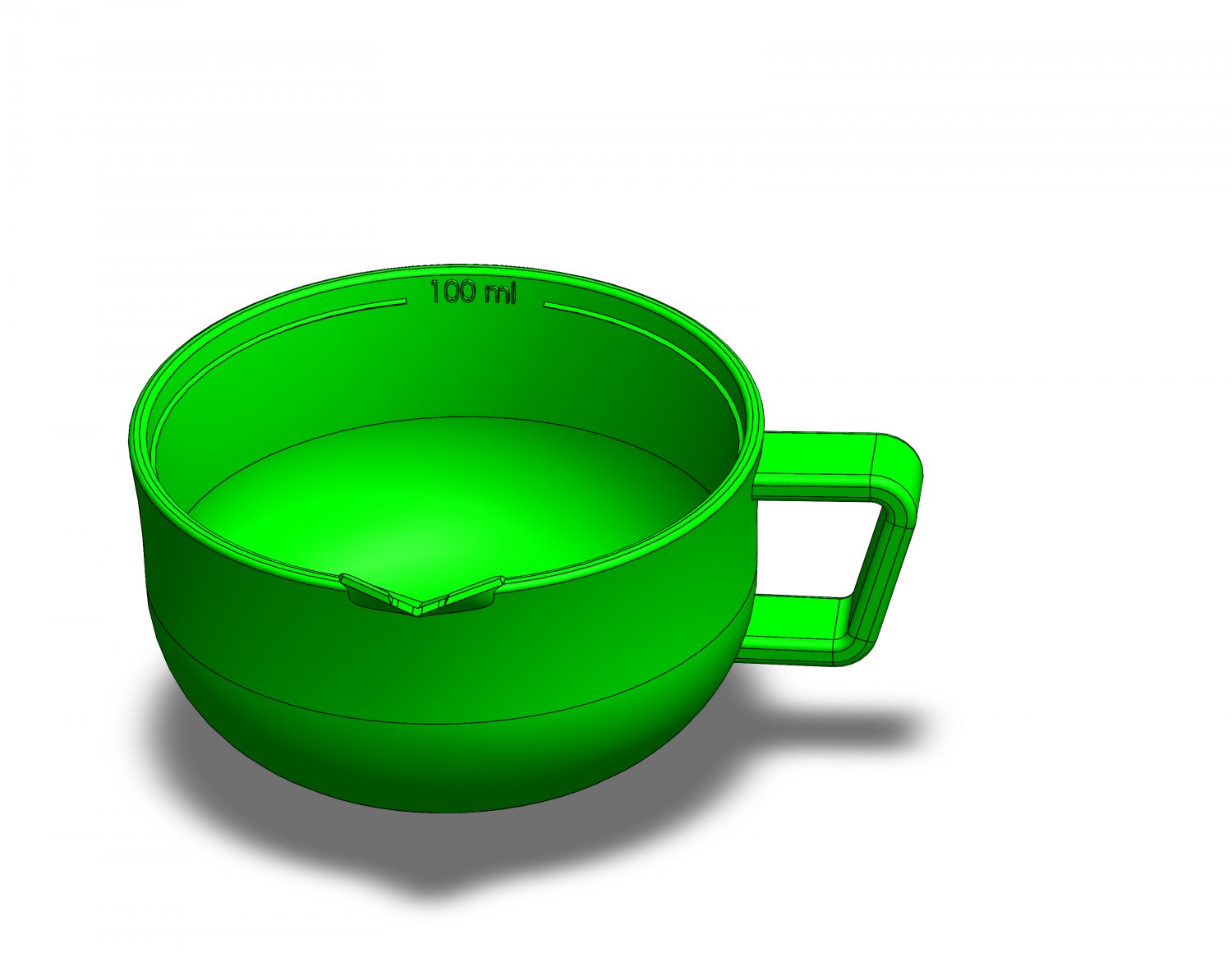 Measuring cup suitable for 3D print 3D model 3D printable