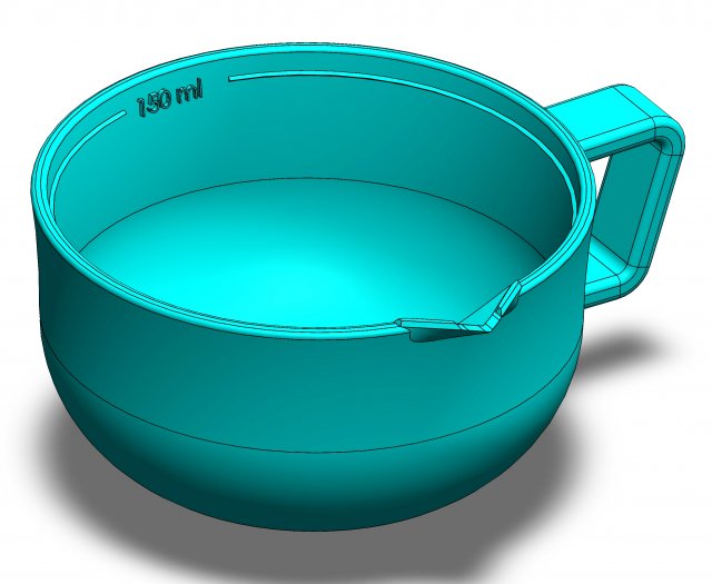 measuring cup suitable for 3d print 3d print model 3D Druckmodell .c4d .max .obj .3ds .fbx .stl .blend 
