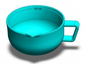measuring cup suitable for 3d print 3d print model 3D Druckmodell