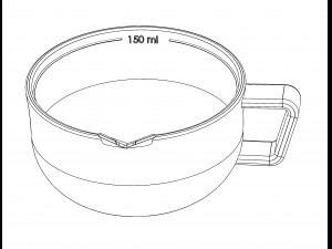 measuring cup suitable for 3d print 3d print model 3D Druckmodell