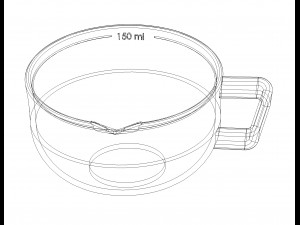 measuring cup suitable for 3d print 3d print model 3D Druckmodell