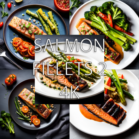 Salmon Fillets 2 Pack 4K CG Tekstury .c4d .max .obj .3ds .fbx .stl .blend 