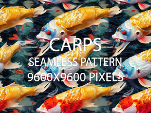 3 Carps Seamless Patterns CG Текстуры