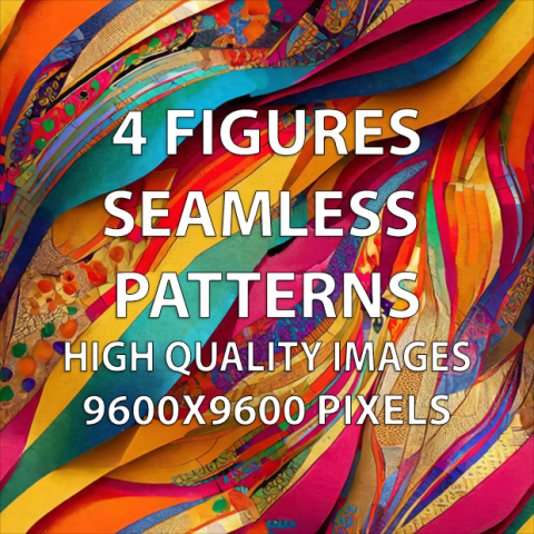 4 Figures Seamless Patterns CG Textures .c4d .max .obj .3ds .fbx .stl .blend 