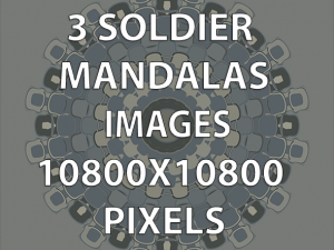 3 Soldier Mandalas Prints Texturas CG