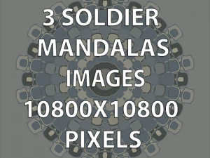 3 impress&otilde;es de mandalas de soldado Texturas CG