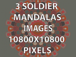 3 Soldier Mandalas Prints CG Tekstury