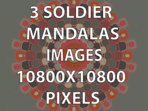 3 Soldier Mandalas Prints CG Textures