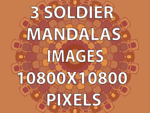 3 Soldier Mandalas Prints CG Tekstury