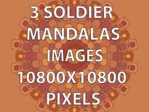 3 Soldier Mandalas Prints CG Textures