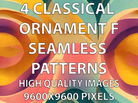 4 Classical Ornament F Seamless Patterns CG Textures
