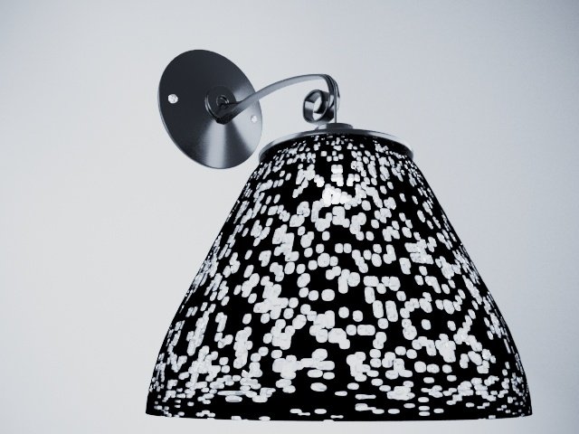 black sconce Model 3D .c4d .max .obj .3ds .fbx .stl .blend 
