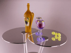 botol anggur Model 3D